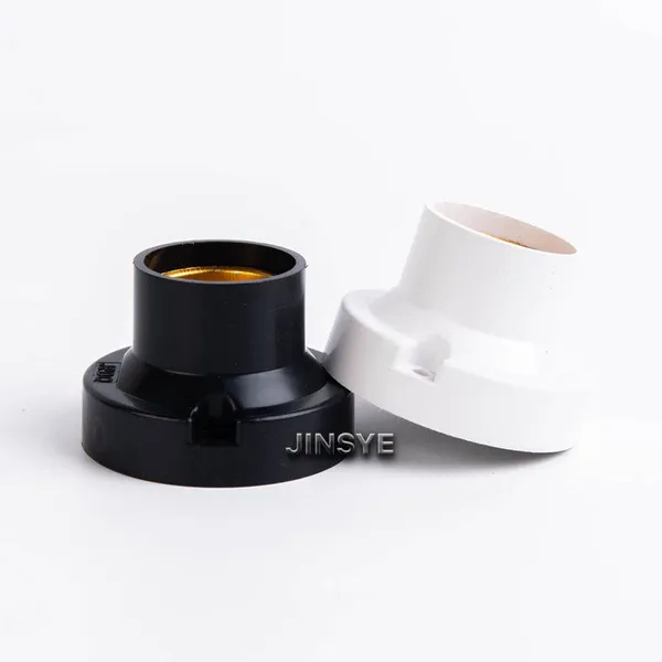 Black White Lamp Holder E27 Batten Ceiling Lampholder Bulb Lamp Socket photo-2