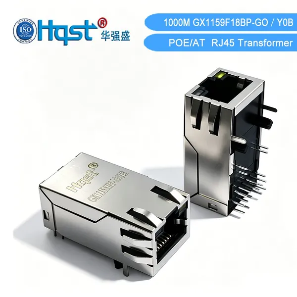 Gigabit PoE+ RJ45 Jack With Transformer 2250V Isolation Gold Plated for Industrial Switch Network Equipment photo-2