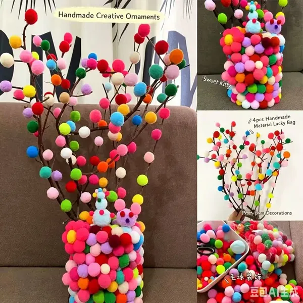Factory Wholesale Price Custom High Elastic Polypropylene Acrylic Pompom Ball for DIY Kid's Educational Toys Clothing Accessries With CPC Test Report photo-5