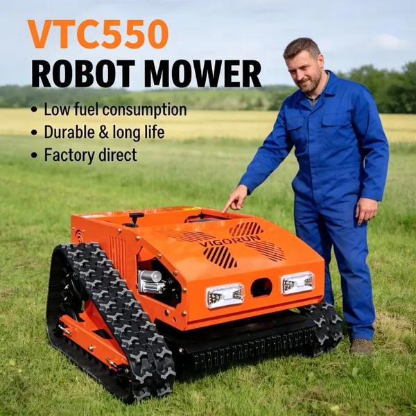 Vigorun VTC550 Automatic Brush Cutter 550mm Working Width Portable Gasoline Lawn Mower For Football & Sports Turf