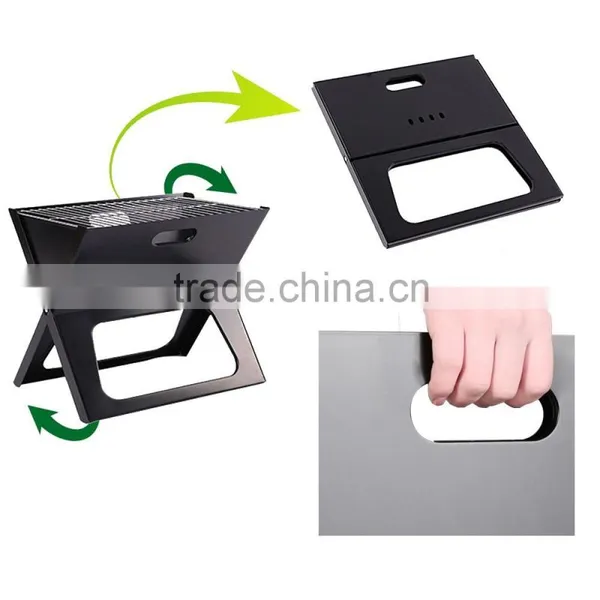 Folding Easy to Take Notebook Style Portable Bbq Grill