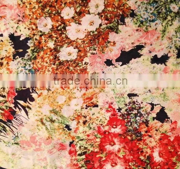 2015 Fabric Chiffon Print Flower Design for Women Dress photo-6
