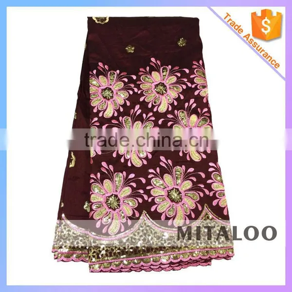 Mitaloo Embroidery Sequins George Lace Fabric Lemon Green George Lace For Wedding Dress MGP0036 photo-3