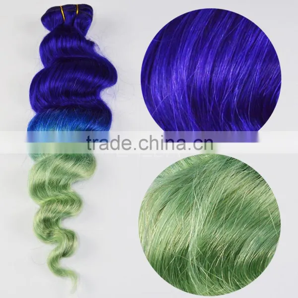 Popular Hair Two Tone Color Clip in Remy Human Hair Extensions for Black photo-2