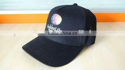 Black Custom Cotton Printing 5 Panel Hat Custom