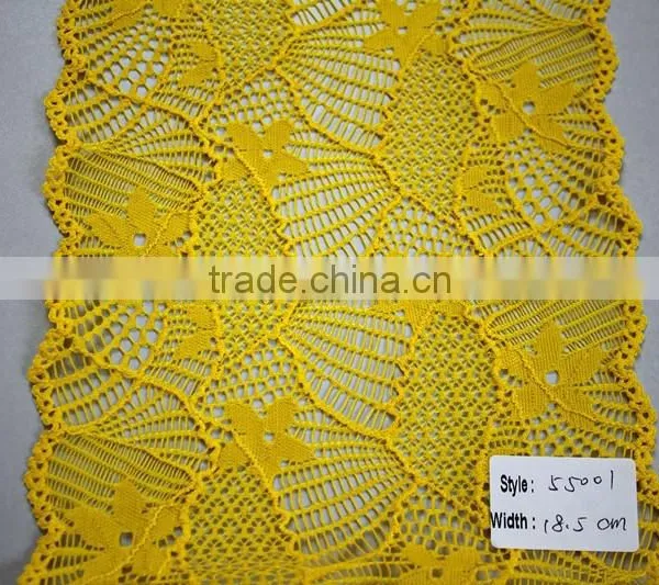 Fancy Designs Nylon Lace Fabric for Women Plain,french Style Warp Knitting Lace Fabric photo-5