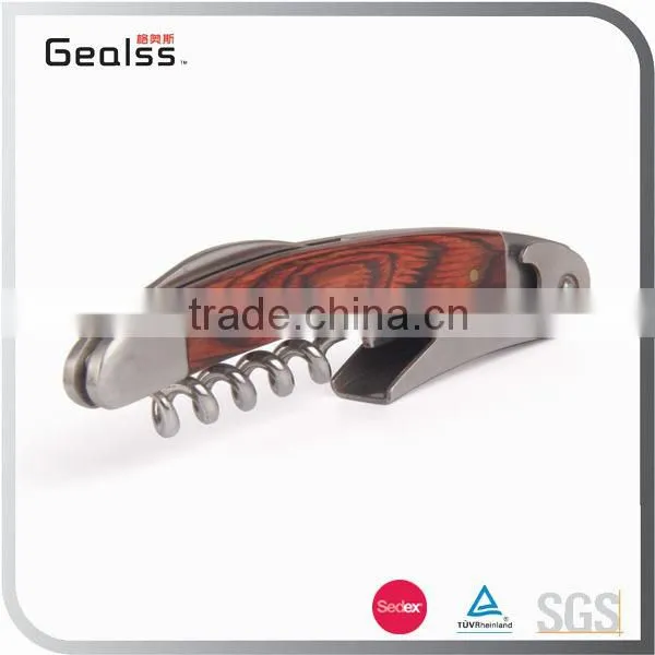 High Class Promotional Wine Bottle Opener Corkscrew With Wooden Handle photo-2