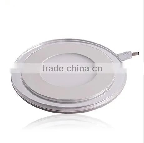 Double Color LED Panel Light 10W 15W 20W Blue+White/Warm White Round Ultrathin LED Ceiling Lamp photo-2