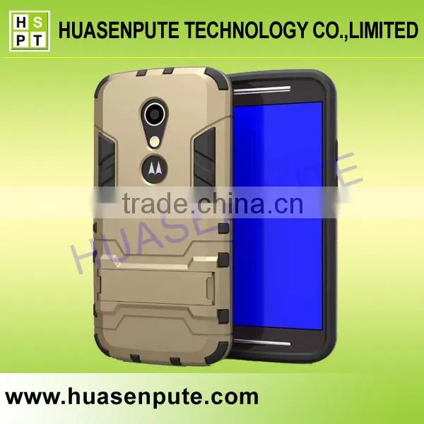 Wholesale 3 In1 Robot Silicon Rubber + Hard Plastic Stand Case for Moto G2 photo-5