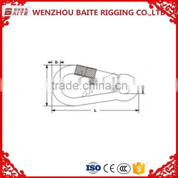 Hot Selling High Quality ALUMINUM CARABINER Red SPRING HOOK China Rigging Hardware Manufacture photo-2