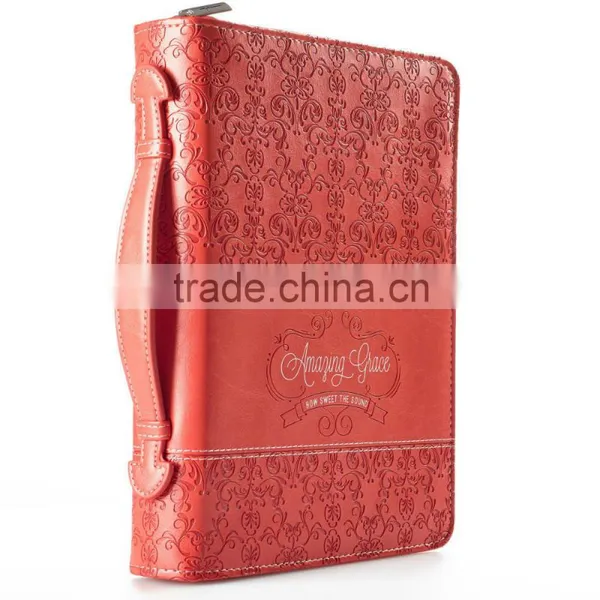 Deluxe Embossed pu Faux Leather Bible Cover for Church photo-3
