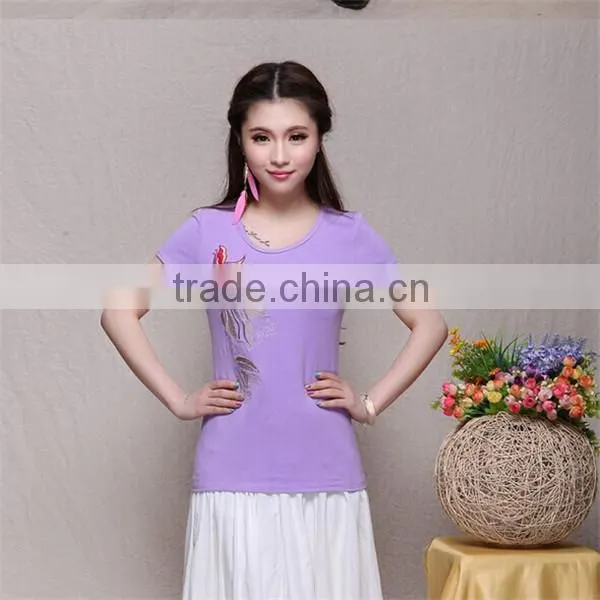 Ladies Fashion t Shirts Price China Import t Shirts photo-2