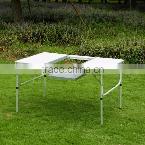 Korea Brushed Silver Handy Garden Folding Table photo-2