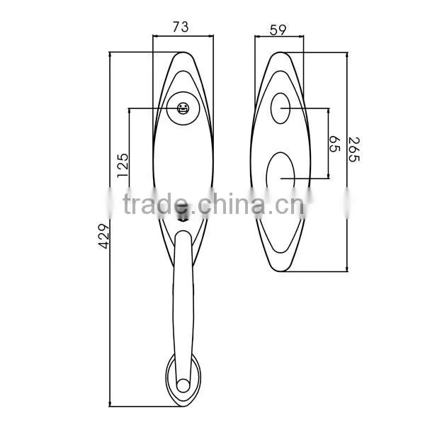 HD8018 6075 Lock Body Handle Lock photo-2