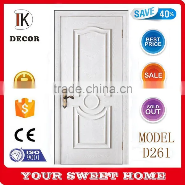 White Lacquered MDF Single Panel Wood Door Design photo-3