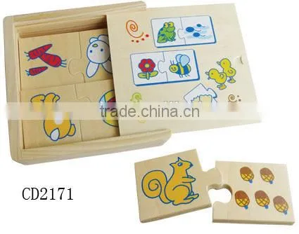 Educationa Wooden Box Puzzle Set ,seach for Food Puzzle