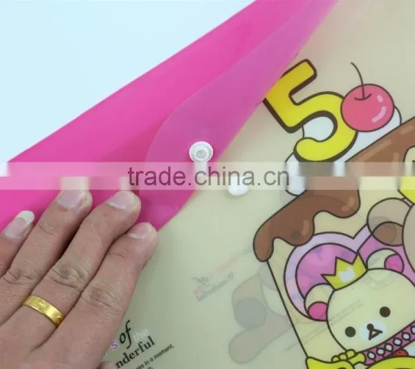 China Supplier Lovely Cartoon Design PP Material Plastic Envelope File Folder Plastic Presentation Folder photo-4