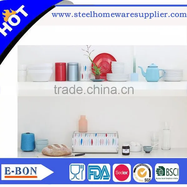 High Quality Customized Logo Style Stainless Steel Bread Bin Bread Box photo-6