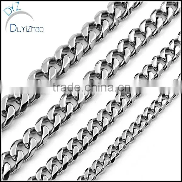 Gold Men's Jewelry Stainless Steel Cuban Chain Bracelet photo-3