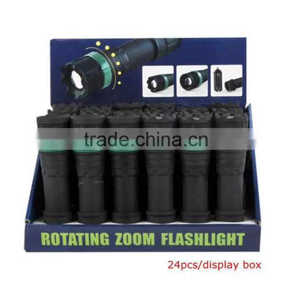 1W Powerful Led With 3AAA Batteries Zoom Flashlight photo-5