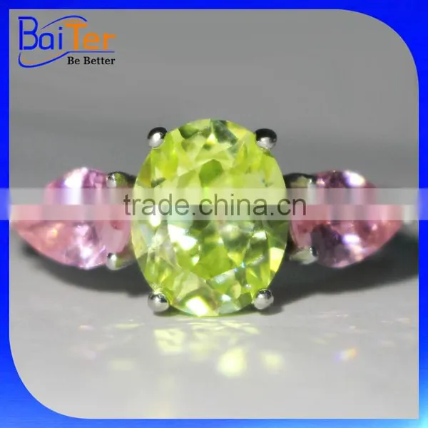 Fashion Rhodium Plated Big Stone Custom Necklace Pendant Design/Color AAA Cubic Zircon Paved 925 Sterling Silver CZ Pendant photo-6