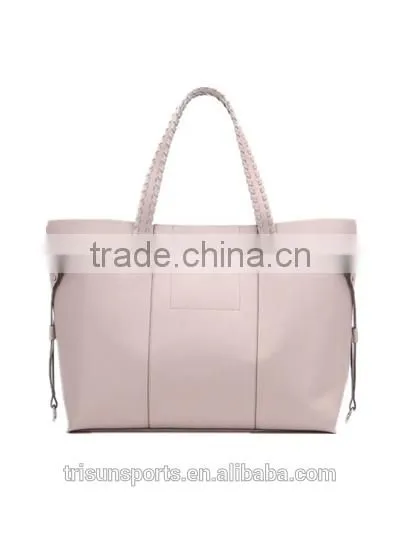 Fashion Girls Pink Leather Hand Bag for Work