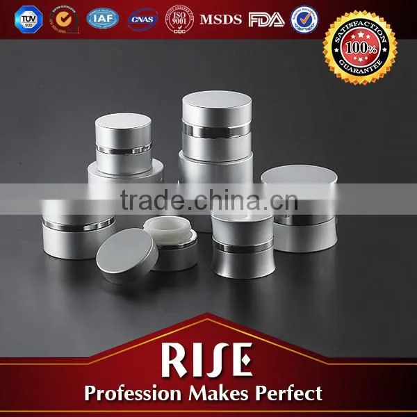 Round Flat Aluminum Silver Cream Jar photo-5