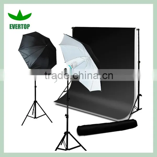 TS-ULK02 Photo Studio Silver Umbrella Flash Lighting Kit Photography Light Stand Set photo-5