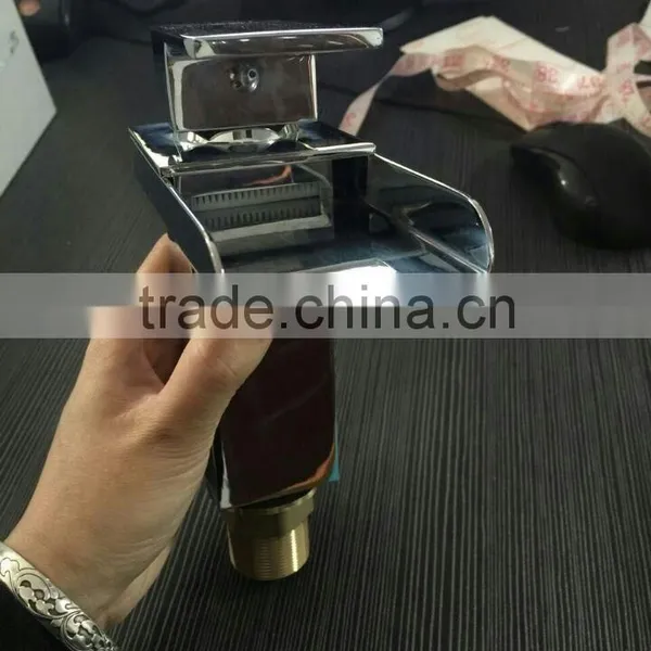 Square Waterfall Basin Mixer/brass Modern Faucet photo-4