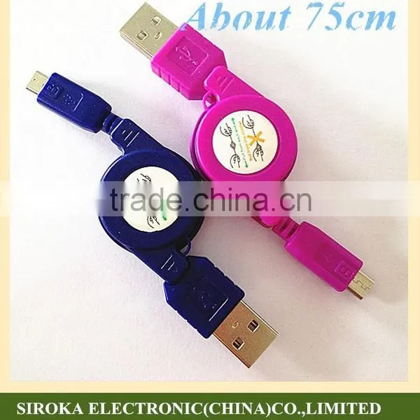 Portable Retractable Usb Charger Cable With Micro USB Port for Samsung HTC photo-3