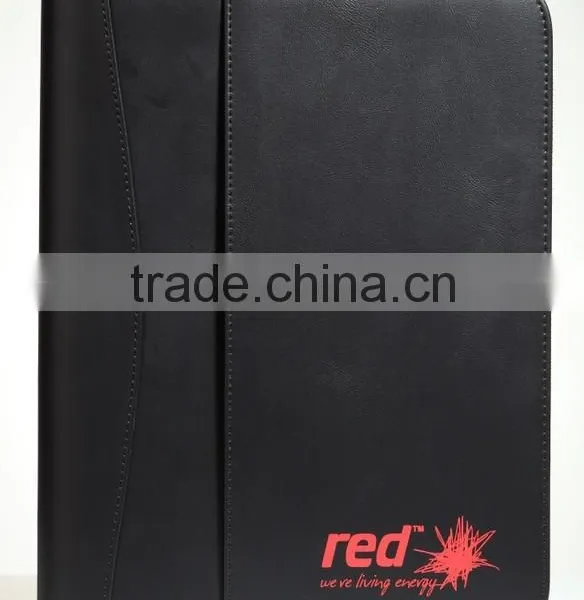 direct factory sale men's leather portfolio folder A4 portfolio folder A4 leather portfolio folder with zipper