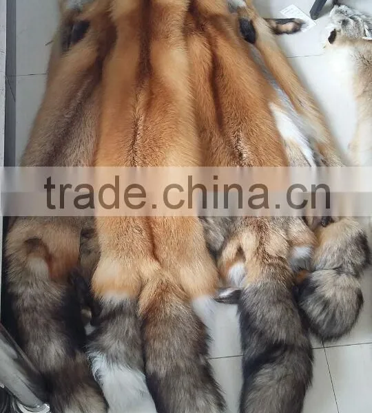 Real Silver Fur Skin / Natural Fox Fur Skin / Tanned Red Fox Fur Skin For Coat Quality Choice photo-3