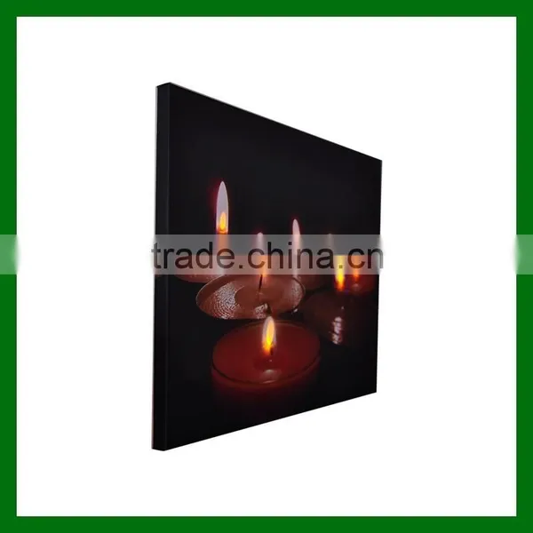2016 LED Canvas Wall Art Christmas Candle,canvas Paining,christmas Led Lights Candles photo-3