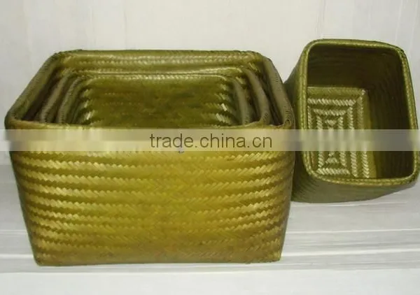 Vietnam Bamboo Nice Basket, Craft Basket, Nice Handwoven Basket Set of 3