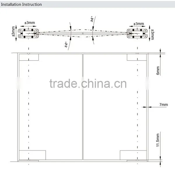 Everstrong Concealed Floor Spring ST-K02 no Digging Floor Hinge Combine With Bottom Patch Fititng photo-4