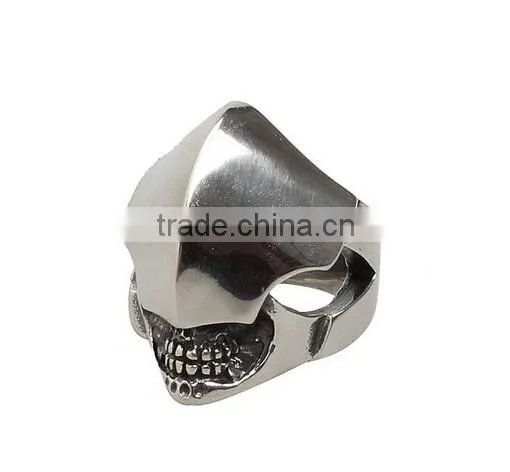Vintage Men's Ring Decoration Carved Skull Titanium Steel Stainless Steel photo-3