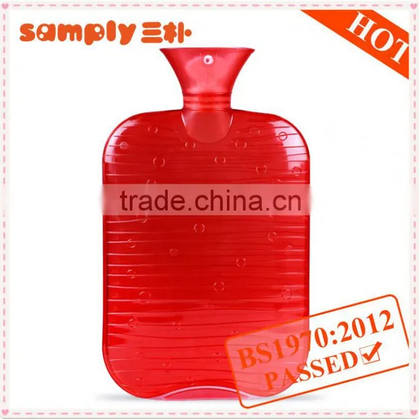 2 Liter PVC Hot Water Bottle Blue Bubble photo-2