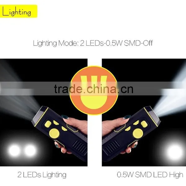 2016 New Arrival Easy Operation Rechargeable Radio Hand Crank AM/FM Radio With Emergency LED Flashlight Torch for Outdoor photo-5