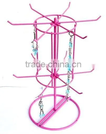 Pink Wire Jewelry Stand for Earrings,Necklaces,Bracelets and Gift Idea