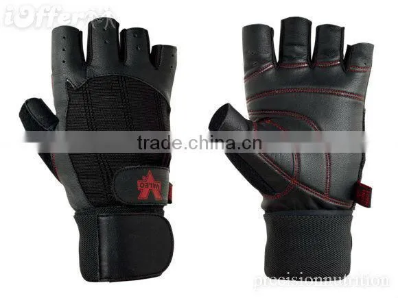 hook and loop wrist strap weight lifting gloves