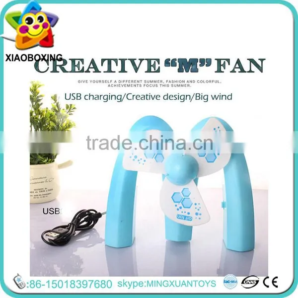 New Design M Shape Usb Mini Battery Charger Electric Table Fan Toys for Kids photo-4