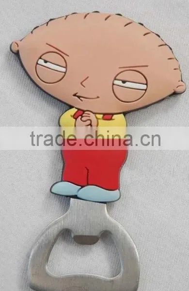 OEM Lovely Rabbit Shaped PVC Bottle Opener Keyring photo-4