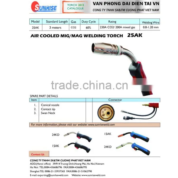 Water Cooled Air Cooled TIG Torch Argon Torch WT 18,WT 26 TIG Welding Torch WP26 for TIG TIG-200S TIG-200A Welding Machine photo-3