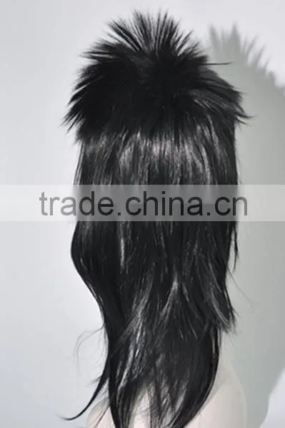 Black Straight Wig With Cock Synthetic Festival Wigs N342 photo-3