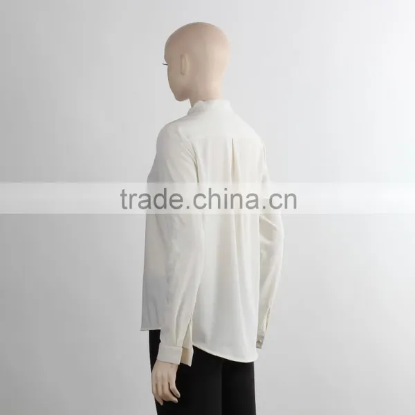 Ladies Office Shirt Design Uniform Shirt With White Bow Qhirt Long Sleeve Business Suit Woman Shirt photo-6