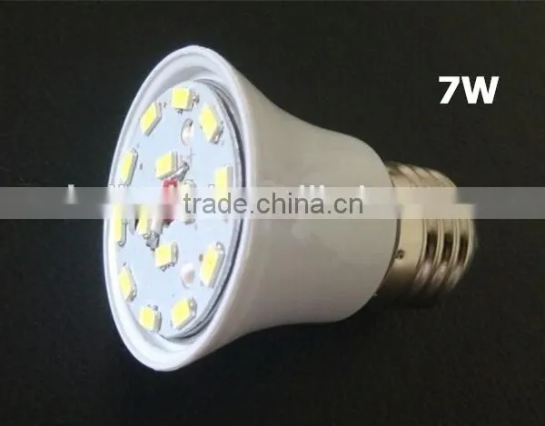 Aluminum Plastic Constant Current 85-265V Smd5630 Led E27 7w Bulb photo-2