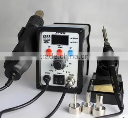 Free tax Germany shipping .2 in 1 Atten Solder Station &SMD rework station AT8586 ,Hot Air Gun and Soldering Station