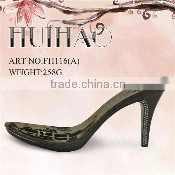 FH116(B) ABS Shoe High Heel Sole With Rhinestones photo-3