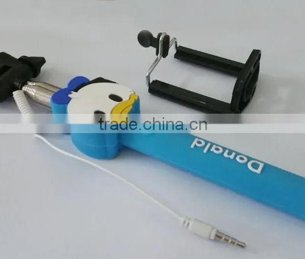Hot Selling Cartoon Selfie Monopod Stick With Shutter Button Remote Control Phones Selfie Stick photo-3