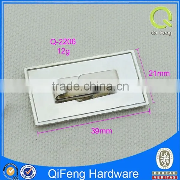 Fashion Embossing Rectangle Metal Name Plate With Black Q-2206 photo-3